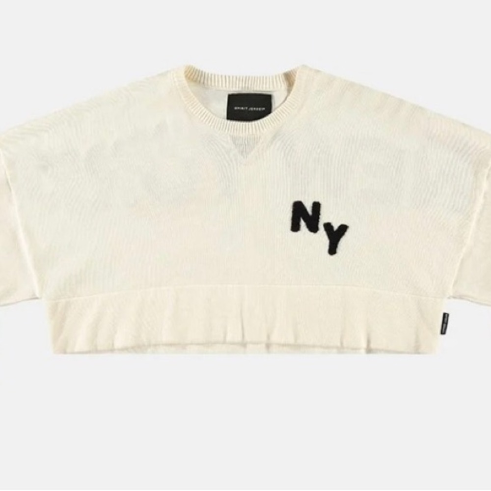 NWT SPIRIT JERSEY New York Sweater Crop Top. Size XXL $99 - Picture 5 of 5